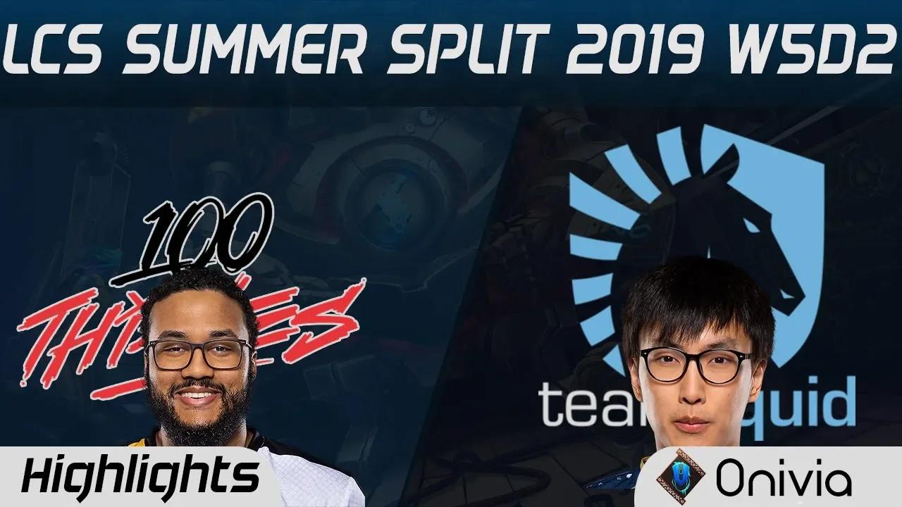 100 vs TL Highlights LCS Summer 2019 W5D2 100Thieves vs Team Liquid LCS Highlights by Onivia thumbnail