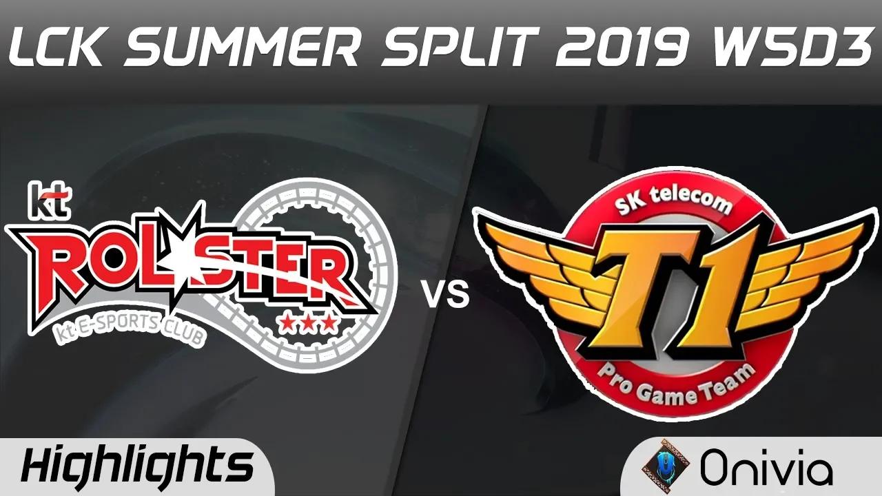 KT vs SKT Highlights Game 2 LCK Summer 2019 W5D3 KT Rolster vs SK Telecom T1 Highlights by Onivia thumbnail