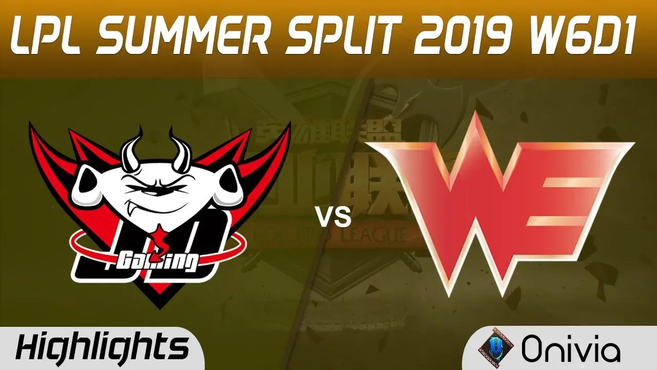 JDG vs WE Highlights Game 2 LPL Summer 2019 W6D1 JD Gaming vs Team WE LPL Highlights by Onivia thumbnail