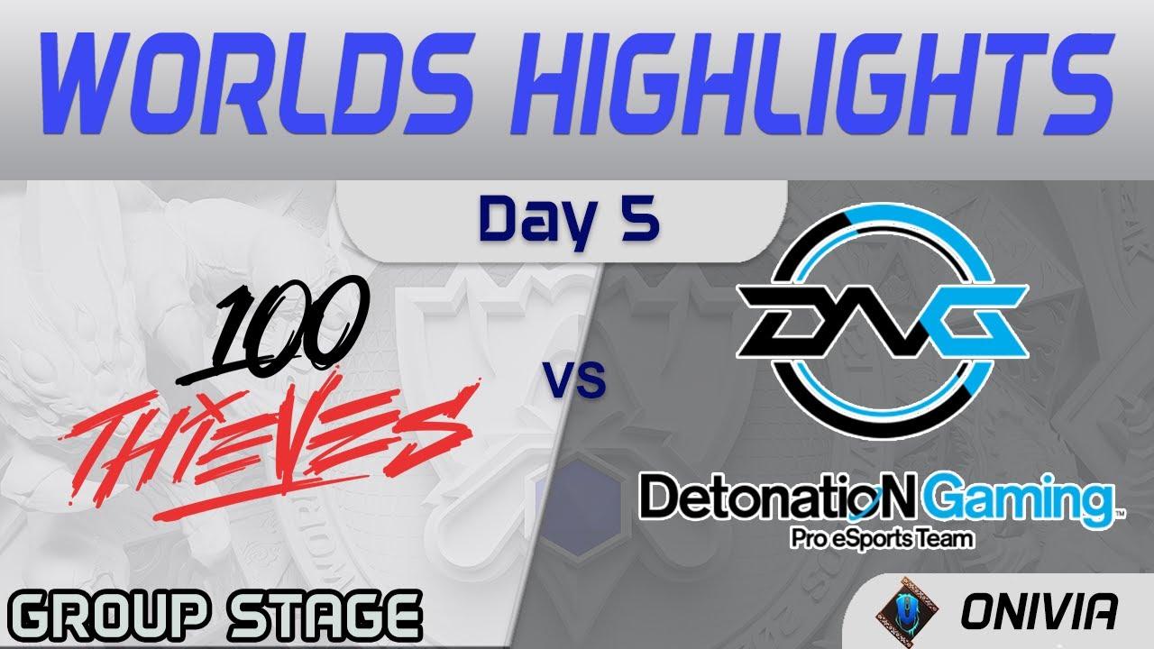 100 vs DFM Highlights Day 5 Worlds 2021 Group Stage 100 Thieves vs DetonatioN FocusMe by Onivia thumbnail