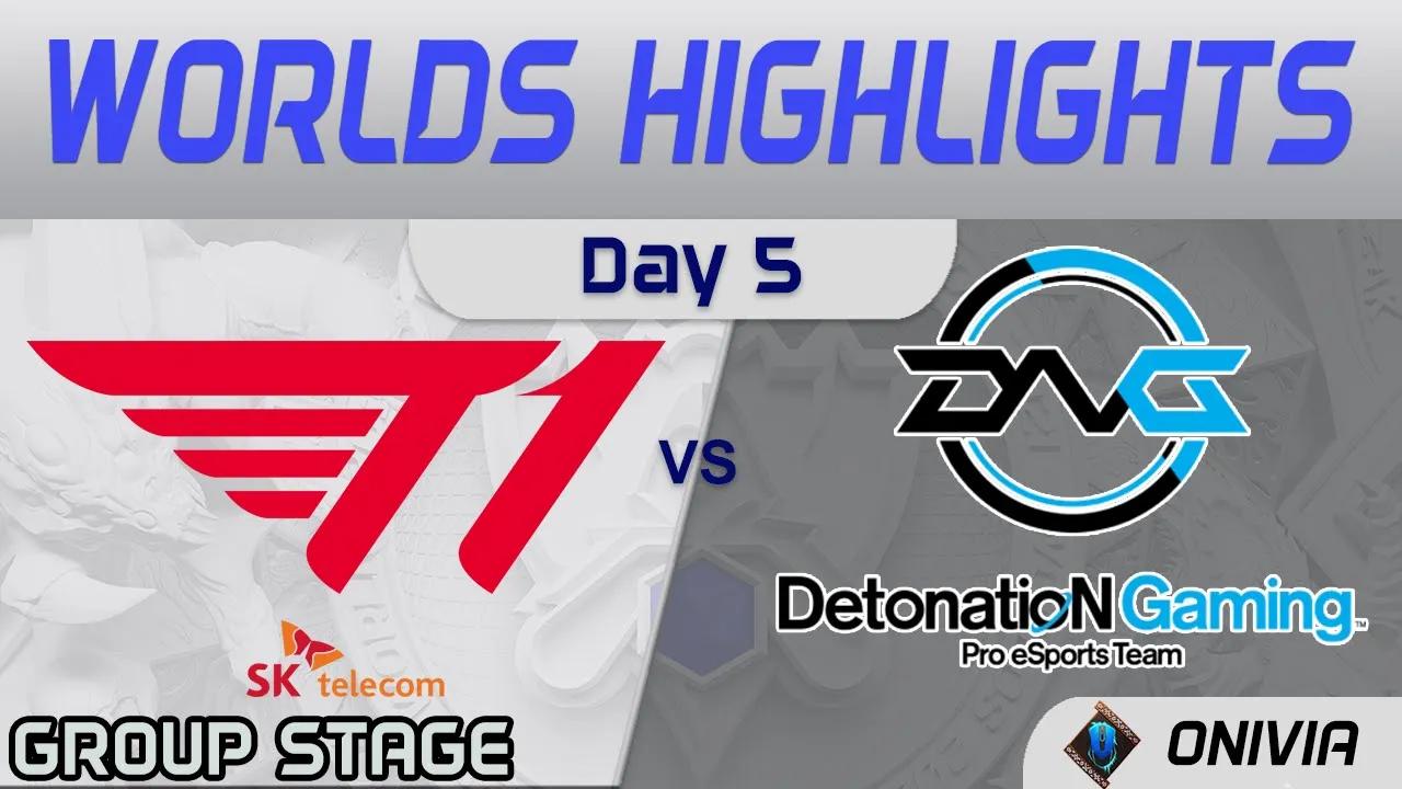 T1 vs DFM Highlights Day 5 Worlds 2021 Group Stage T1 vs DetonatioN FocusMe by Onivia thumbnail