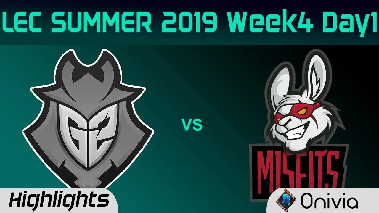 G2 vs MSF Highlights LEC Summer 2019 W4D1 G2 Esports vs Misfits Gaming LEC Highlights By Onivia thumbnail