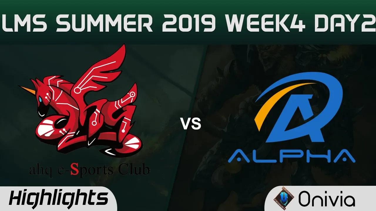 AHQ vs ALF Highlights Game 1 LMS 夏季職業聯賽 W4D22019 ahq e Sports Club vs Alpha Esports by Onivia thumbnail