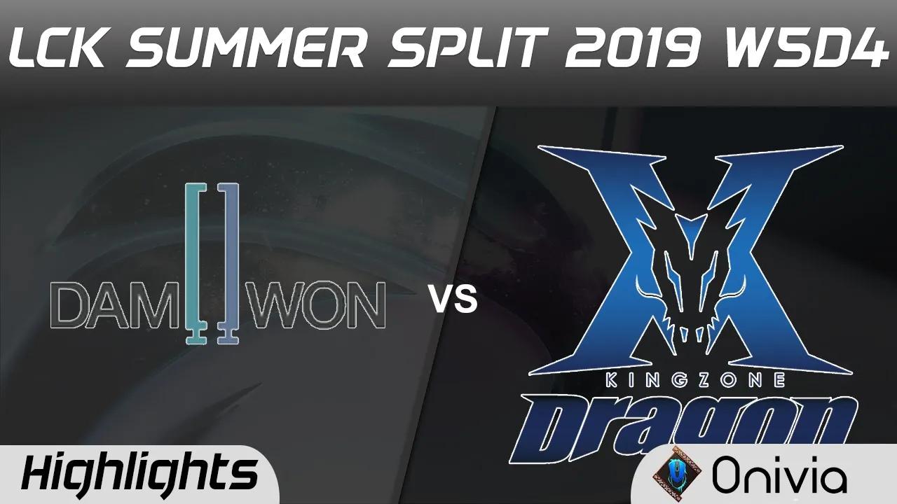 DWG vs KZ Highlights Game 1 LCK Summer 2019 W5D4 DAMWON Gaming vs Kingzone DragonX Highlights by Oni thumbnail