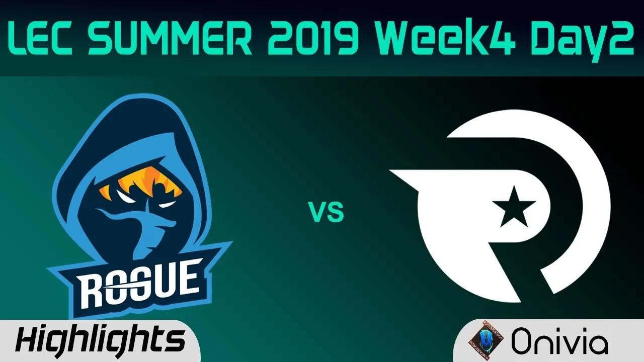 RGE vs OG Highlights LEC Summer 2019 W4D2 Rogue vs Origen LEC Highlights By Onivia thumbnail