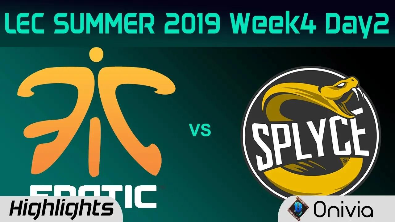 FNC vs SPY Highlights LEC Summer 2019 W4D2 Fnatic vs Splyce LEC Highlights By Onivia thumbnail