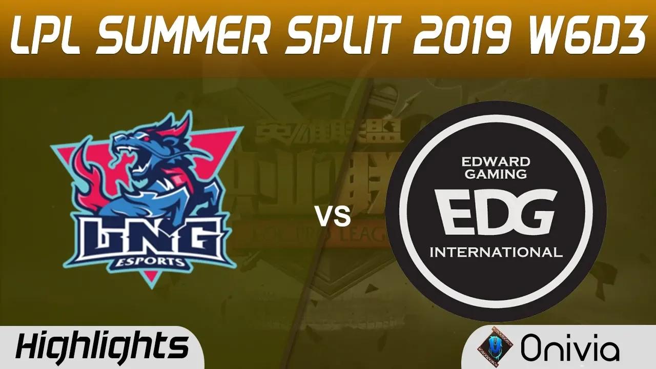 LNG vs EDG Highlights Game 1 LPL Summer 2019 W6D3 LNG Esports vs Edward Gaming LPL Highlights by Oni thumbnail