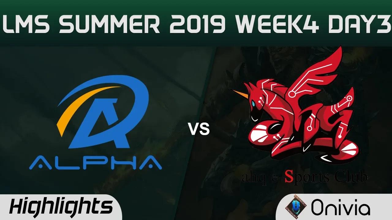 ALF vs AHQ Highlights Game 2 LMS 夏季職業聯賽 W4D3 2019 Alpha Esports vs ahq e Sports Club by Onivia thumbnail