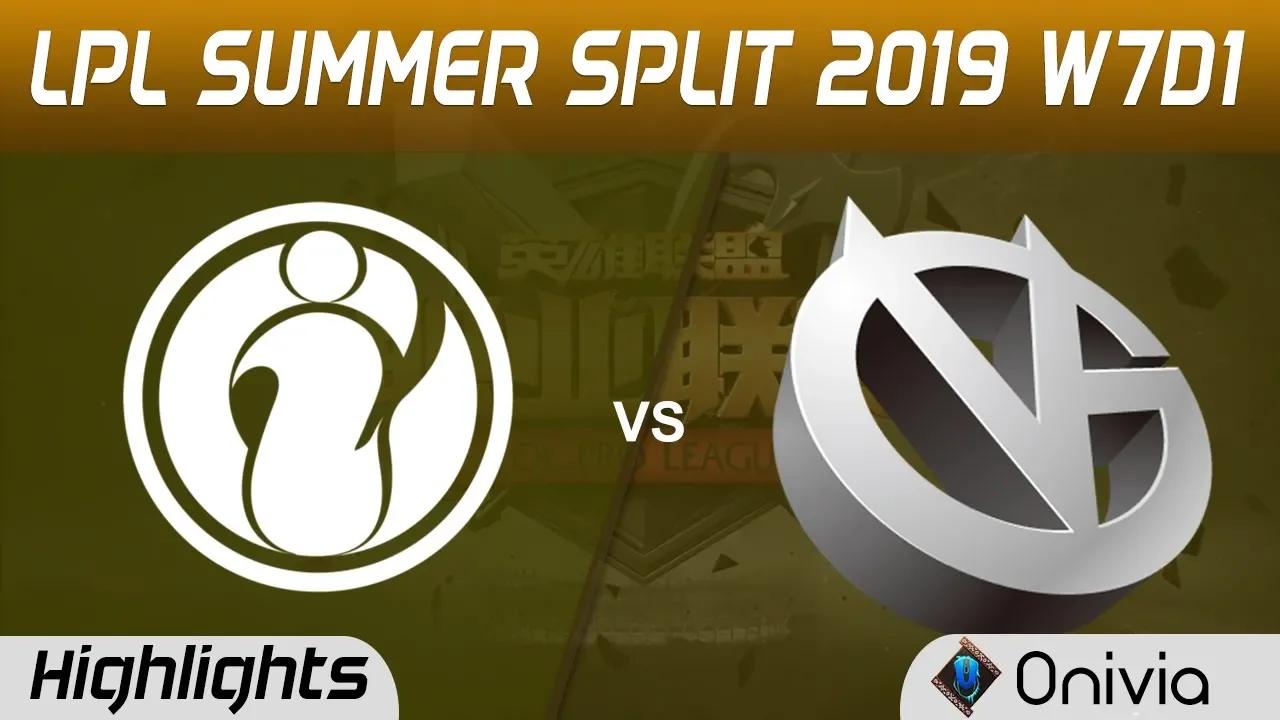 IG vs VG Highlights Game 1 LPL Summer 2019 W7D1 Invictus Gaming vs Vici Gaming LPL Highlights by Oni thumbnail