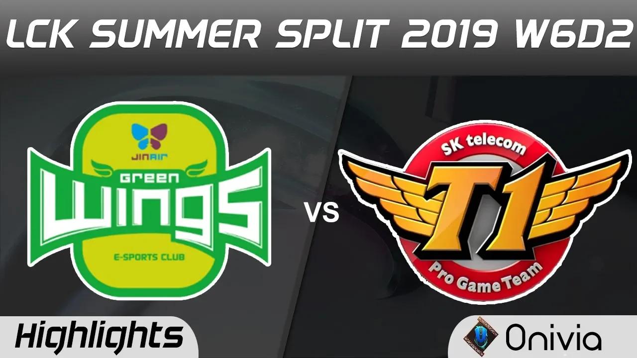 JAG vs SKT Highlights Game 2 LCK Summer 2019 W6D2 Jin Air GreenWings vs SK Telecom T1 Highlights by thumbnail