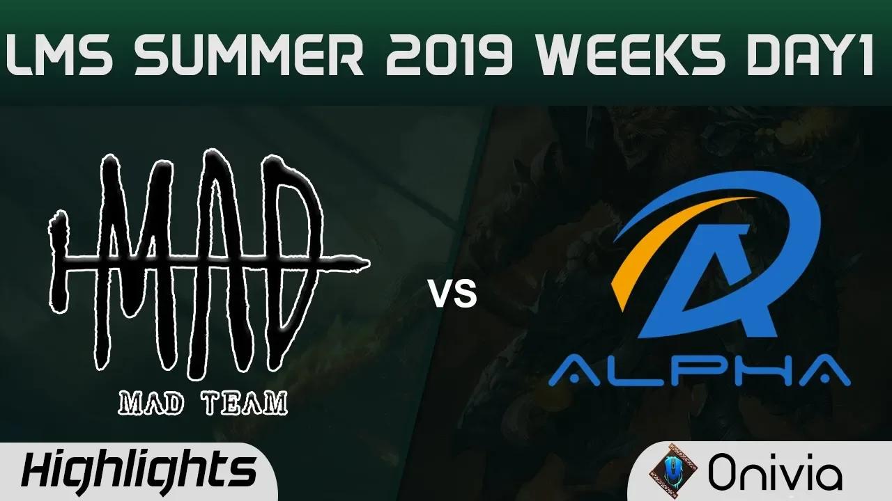 MAD vs ALF Highlights Game 1 LMS 夏季職業聯賽 W5D1 2019 MAD Team vs Alpha Esports by Onivia thumbnail