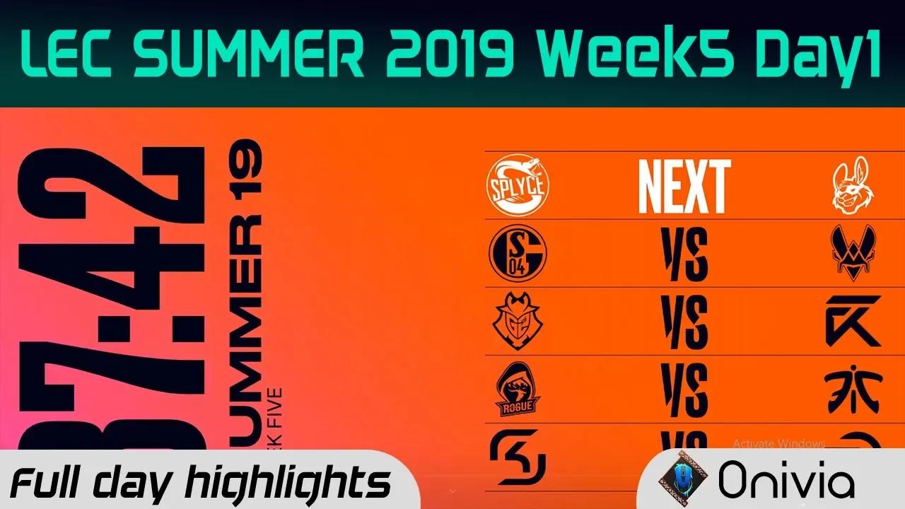 Full DayHighlights LEC Summer 2019 W5D1  By Onivia thumbnail