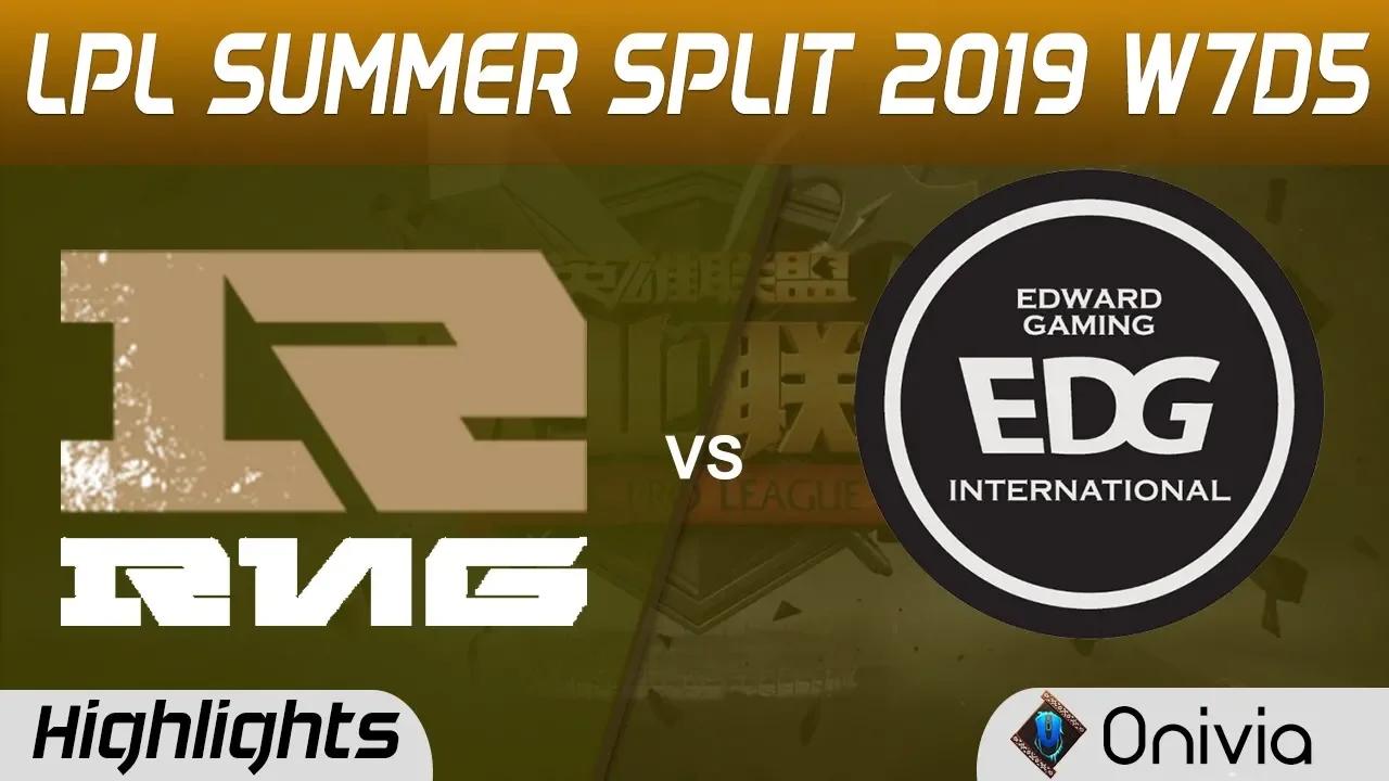 RNG vs EDG Highlights Game 1 LPL Summer 2019 W7D5 Royal Never Give Up vs Edward Gaming LPL Highlight thumbnail