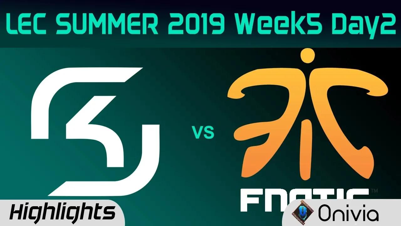 SK vs FNC Highlights LEC Summer 2019 W5D2 SK Gaming vs Fnatic LEC Highlights By Onivia thumbnail