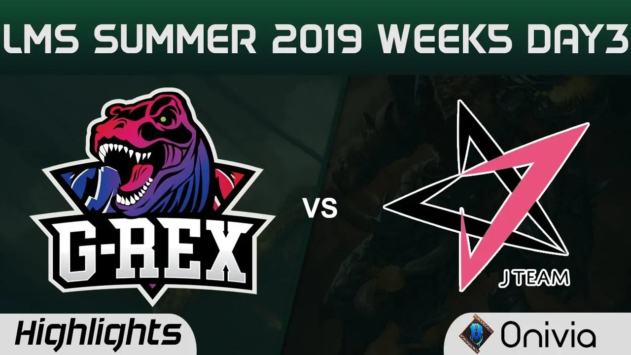 GRX vs JT Highlights Game 2 LMS 夏季職業聯賽 W5D3 2019 G Rex vs J Team by Onivia thumbnail