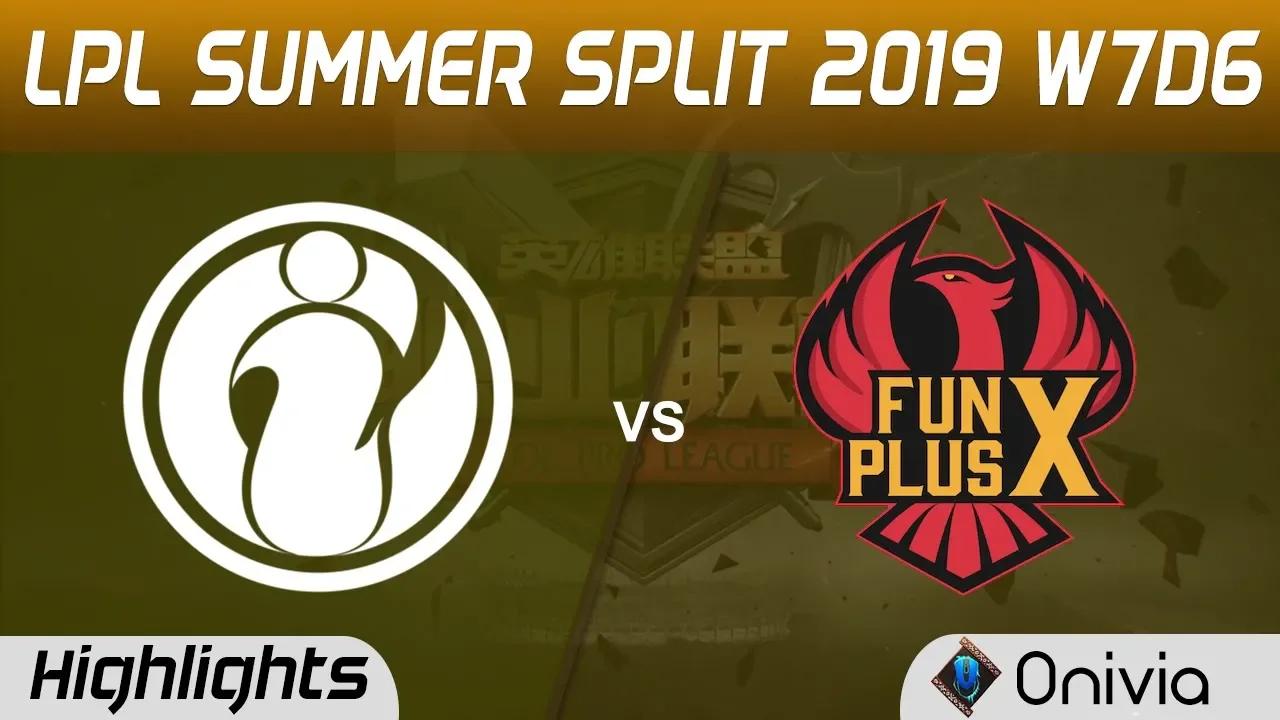 IG vs FPX Highlights Game 1 LPL Summer 2019 W7D6 Invictus Gaming vs FunPlus Phoenix LPL Highlights b thumbnail