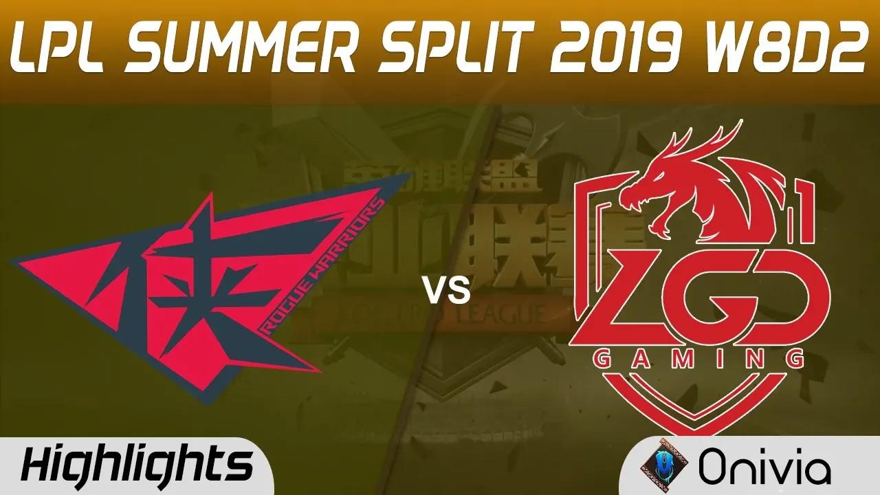 RW vs LGD Highlights Game 2 LPL Summer 2019 W8D2 Rogue Warriors vs LGD Gaming LPL Highlights by Oniv thumbnail