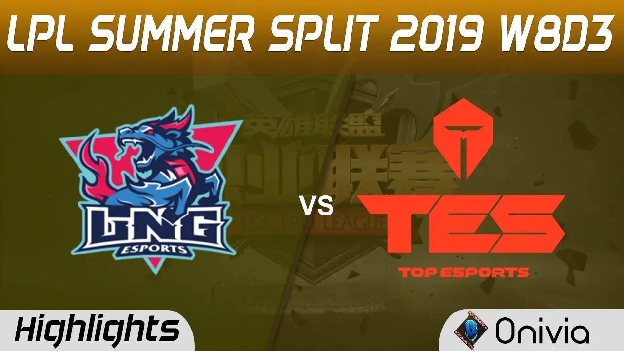 LNG vs TES Highlights Game 2 LPL Summer 2019 W8D3 LNG Esports vs Top Esports LPL Highlights by Onivi thumbnail