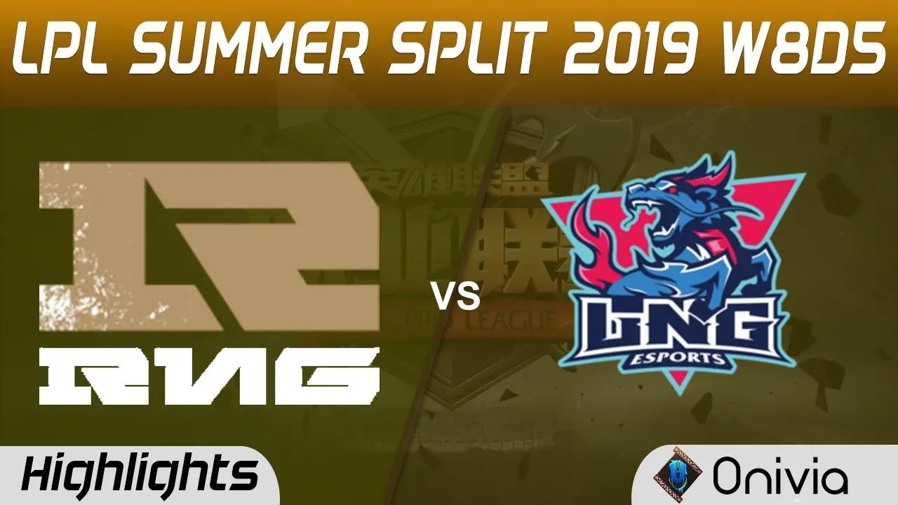 RNG vs LNG Highlights Game 1 LPL Summer 2019 W8D5 Royal Never Give Up vs LNG Esports LPL Highlights thumbnail