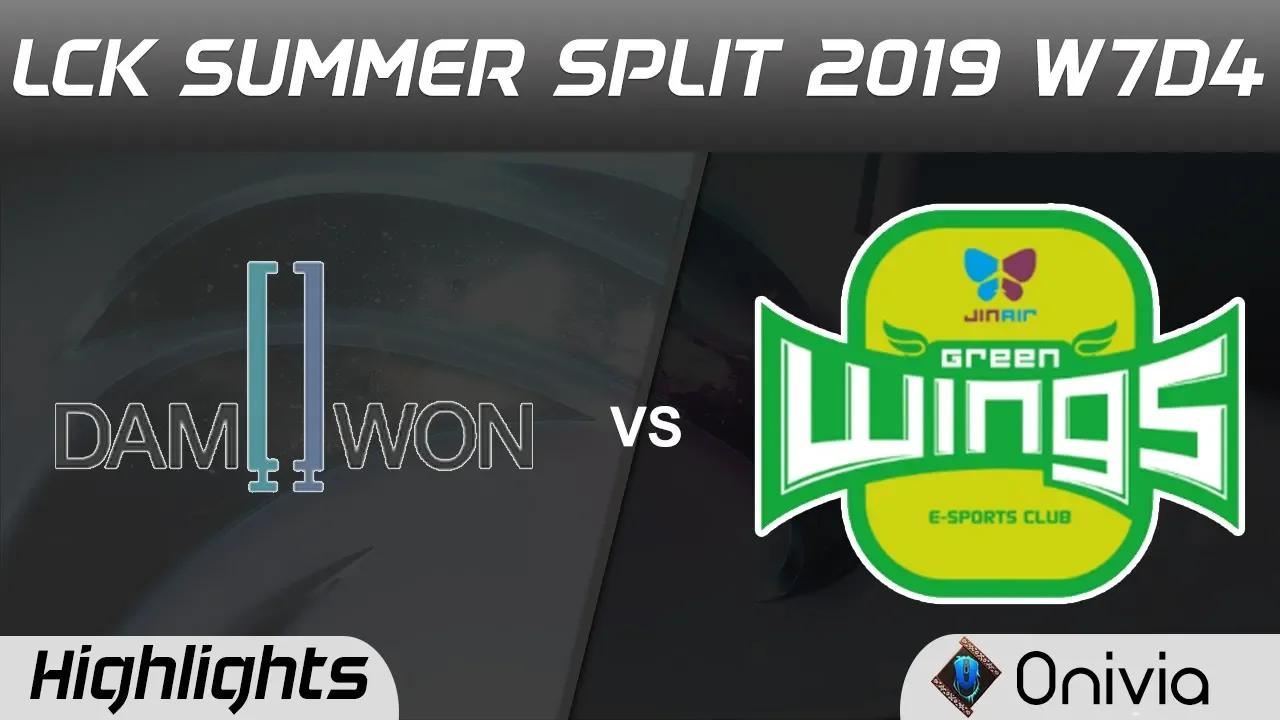 DWG vs JAG Highlights Game 1 LCK Summer 2019 W7D4 DAMWON Gaming vs Jin Air Green Wings Highlights by thumbnail