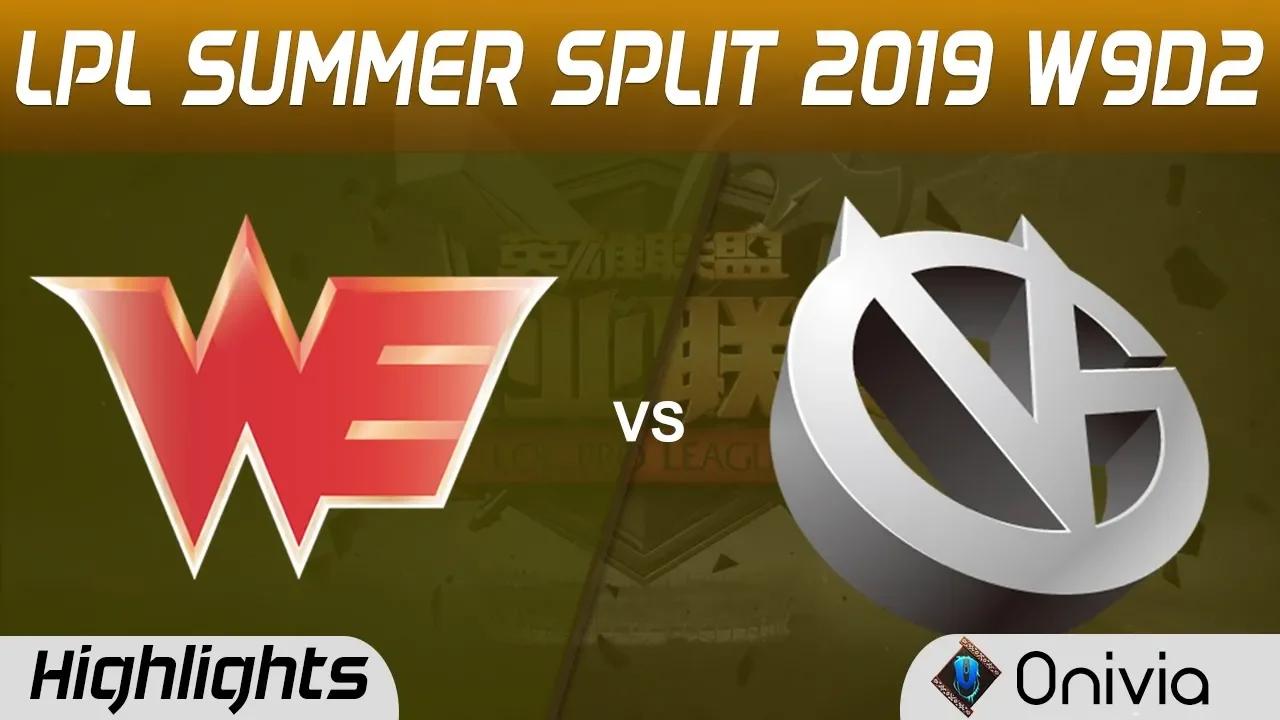 WE vs VG Highlights Game 1 LPL Summer 2019 W9D2 Team WE vs Vici Gaming LPL Highlights by Onivia thumbnail