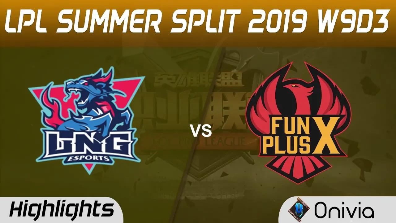 LNG vs FPX Highlights Game 1 LPL Summer 2019 W9D3 LNG Esports vs FunPlus Phoenix LPL Highlights by O thumbnail