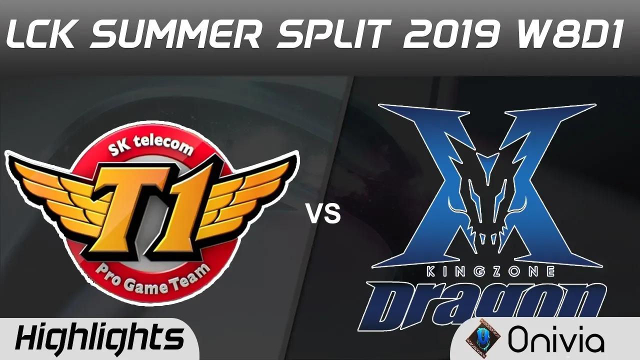 SKT vs KZ Highlights Game 2 LCK Summer 2019 W8D1 SK Telecom T1 vs KingZone DragonX Highlights by Oni thumbnail