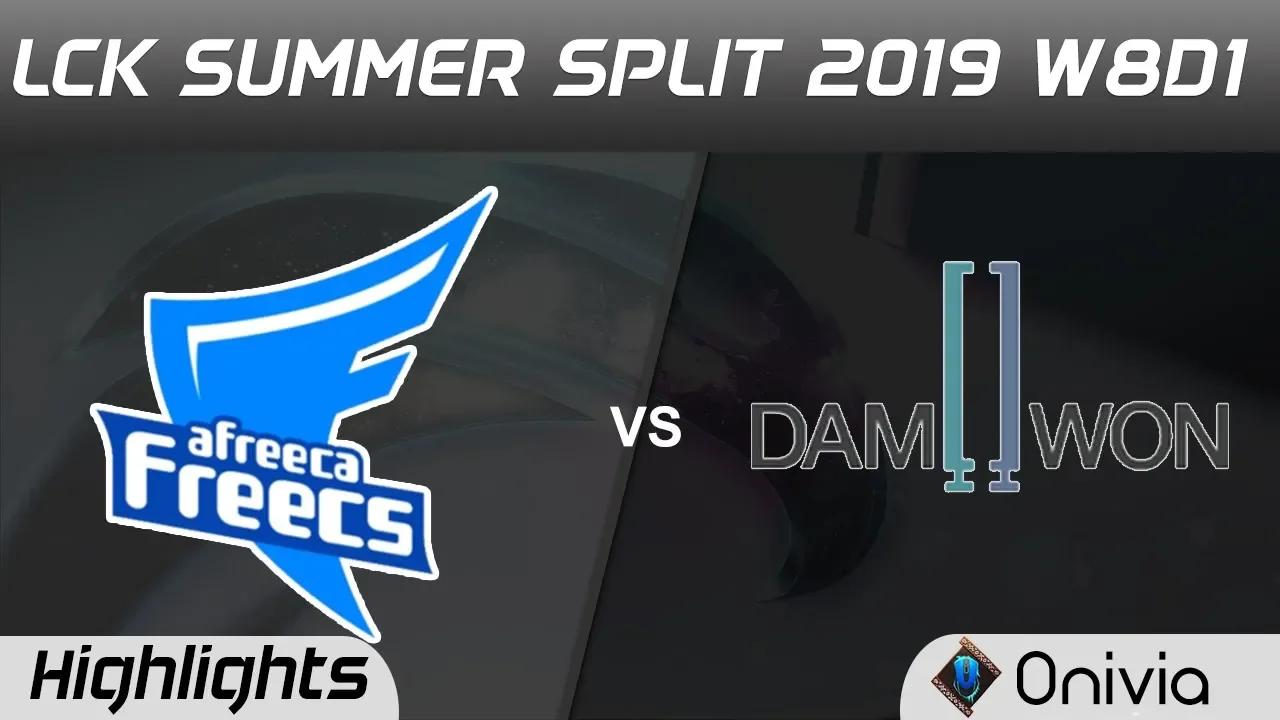 AF vs DWG Highlights Game 1 LCK Summer 2019 W8D1 Afreeca Freecs vs Damwon Gaming Highlights by Onivi thumbnail