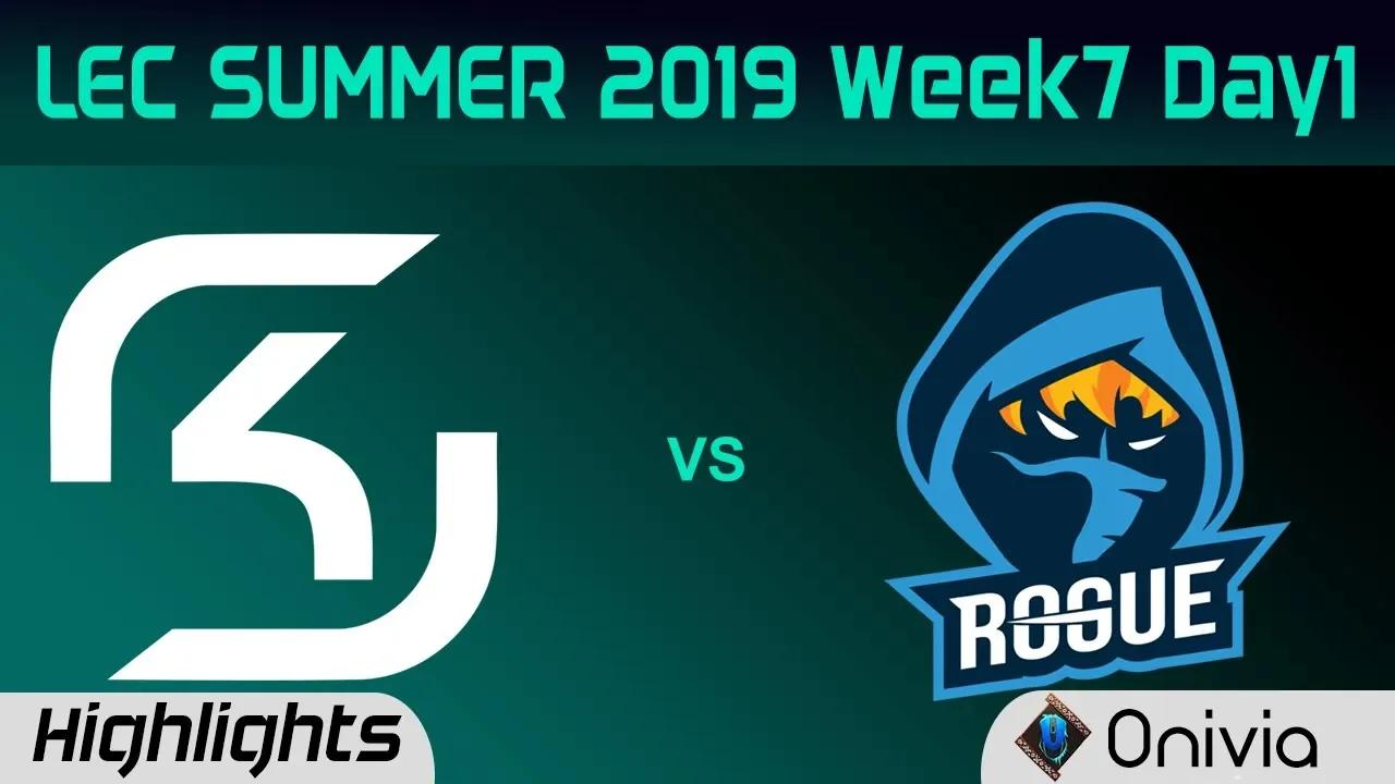 SK vs RGE Highlights LEC Summer 2019 W7D1 SK Gaming vs Rogue LEC Highlights By Onivia thumbnail