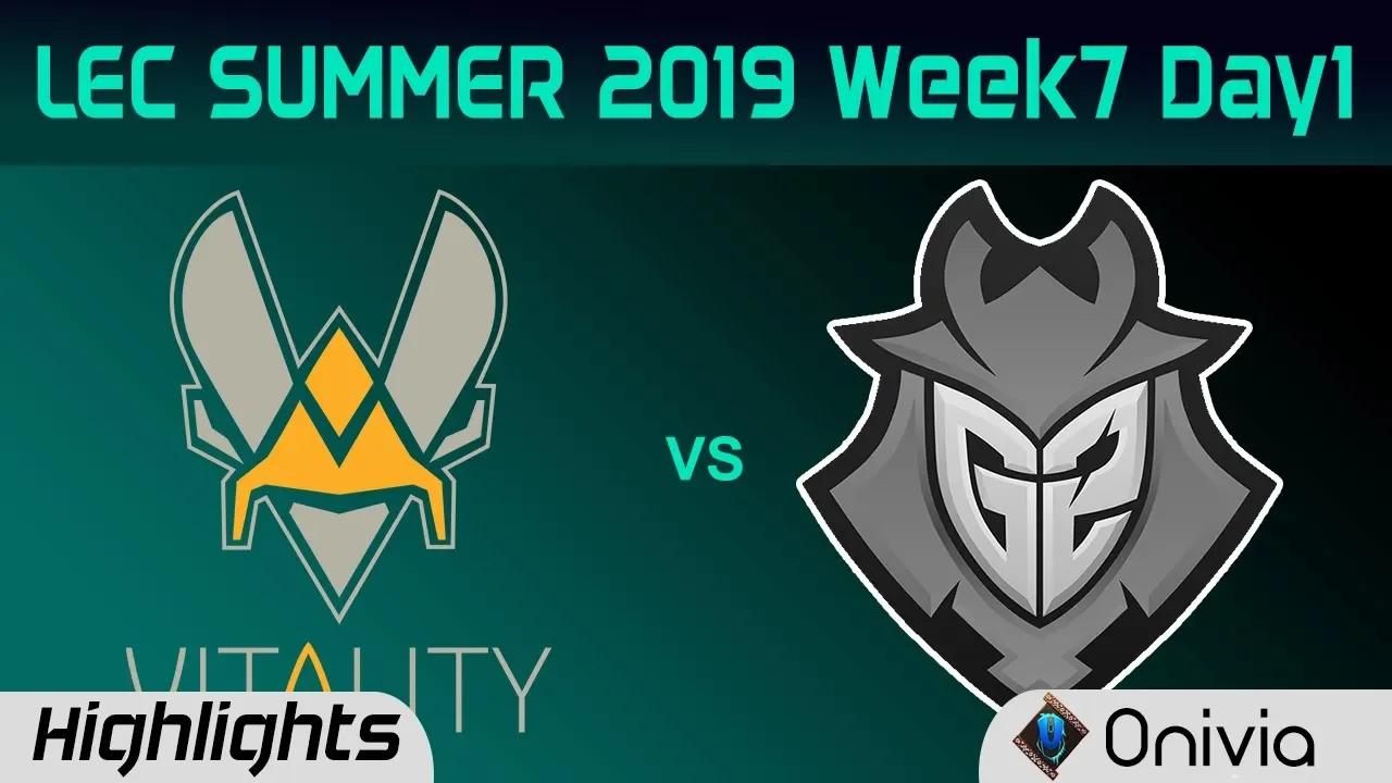 VIT vs G2 Highlights LEC Summer 2019 W7D1 Team Vitality vs G2 Esports LEC Highlights By Onivia thumbnail