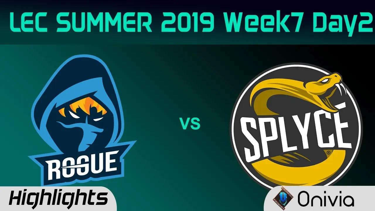 RGE vs SPY Highlights LEC Summer 2019 W7D2 Rogue vs Splyce LEC Highlights By Onivia thumbnail