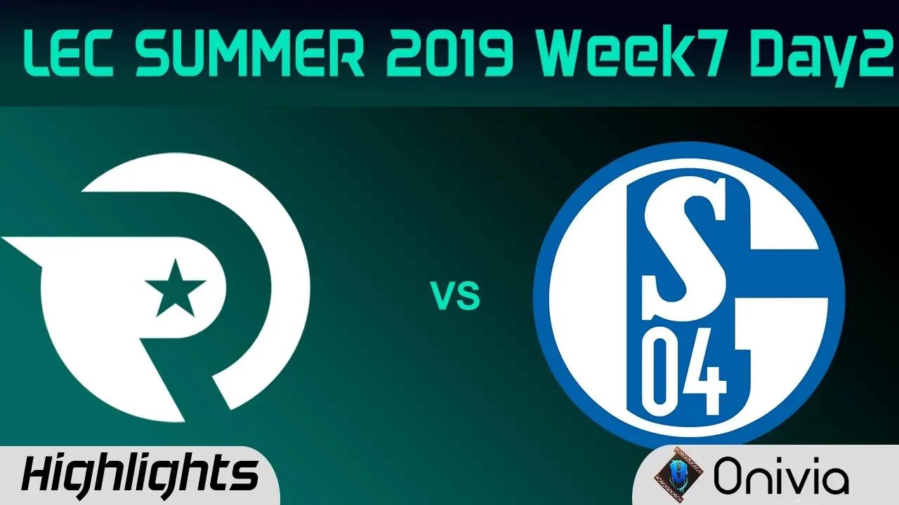 OG vs S04 Highlights LEC Summer 2019 W7D2 Origen vs FC Schalke 04 LEC Highlights By Onivia thumbnail