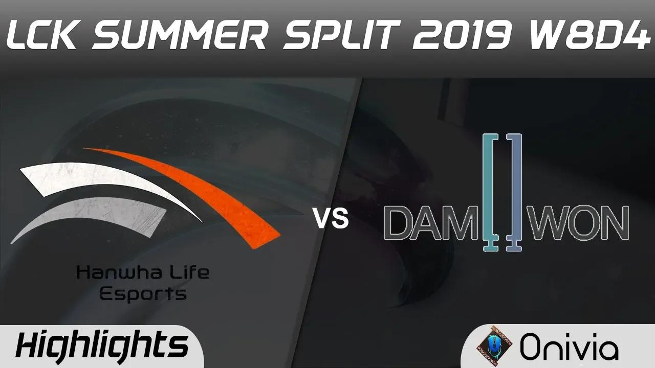 HLE vs DWG Highlights Game 2 LCK Summer 2019 W8D4 Hanwha Life vs Damwon Gaming Highlights by Onivia thumbnail