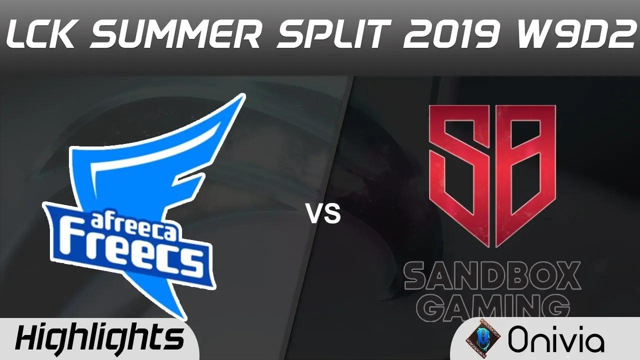 AF vs SB Highlights Game 1 LCK Summer 2019 W9D2 Afreeca Freecs vs Sandbox Gaming Highlights by Onivi thumbnail