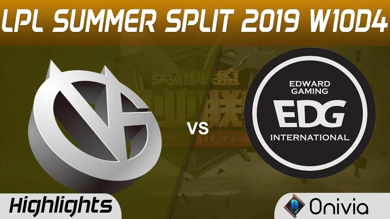 VG vs EDG Highlights Game 2 LPL Summer 2019 W10D4 Vici Gaming vs Edward Gaming LPL Highlights by Oni thumbnail