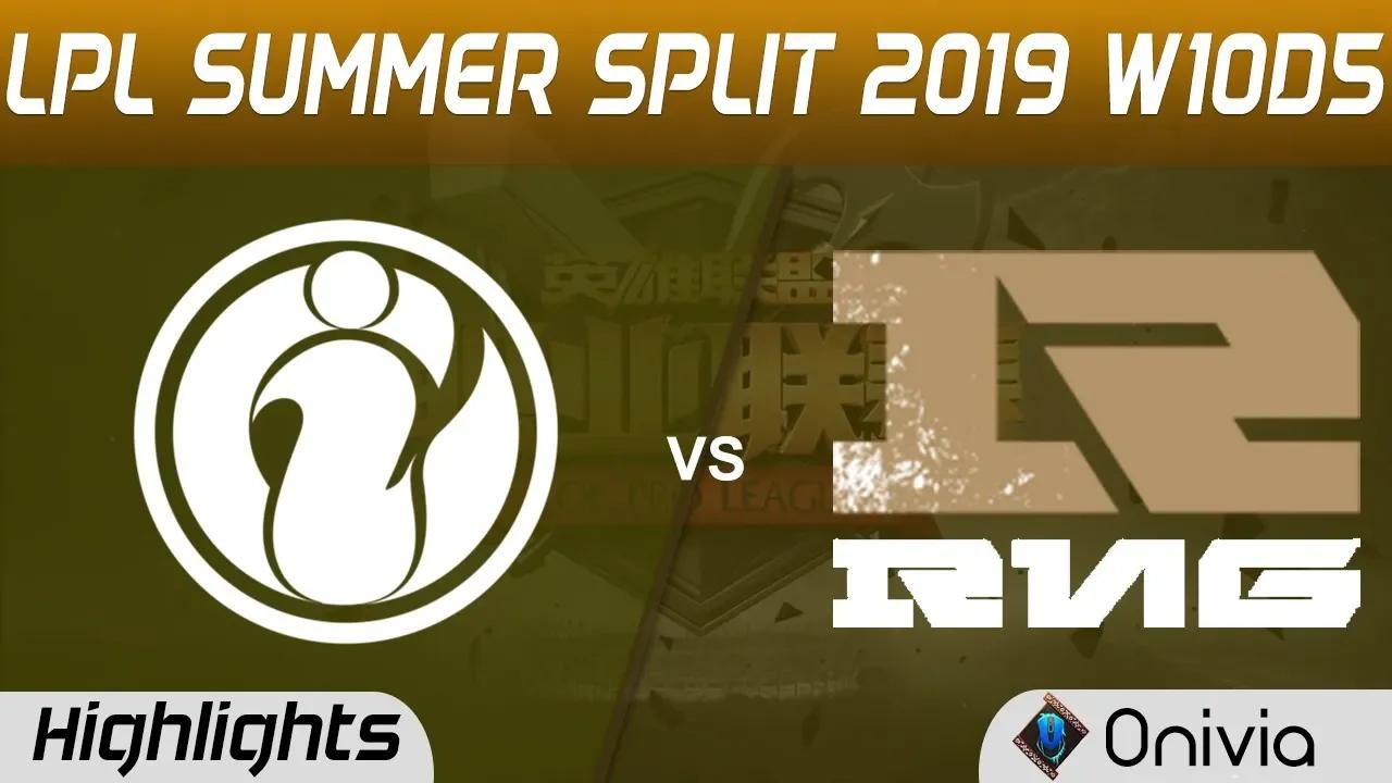 IG vs RNG Highlights Game 1 LPL Summer 2019 W10D5 Invictus Gaming vs Royal Never Give Up LPL Highlig thumbnail