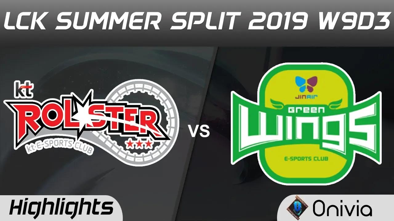 KT vs JAG Highlights Game 1 LCK Summer 2019 W9D3 KT Rolster vs Jin Air Green Wings Highlights by Oni thumbnail