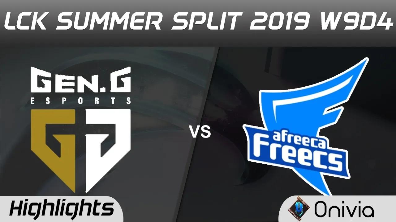 GEN vs AF Highlights Game 1 LCK Summer 2019 W9D4 Gen G vs Afreeca Freecs Highlights by Onivia thumbnail