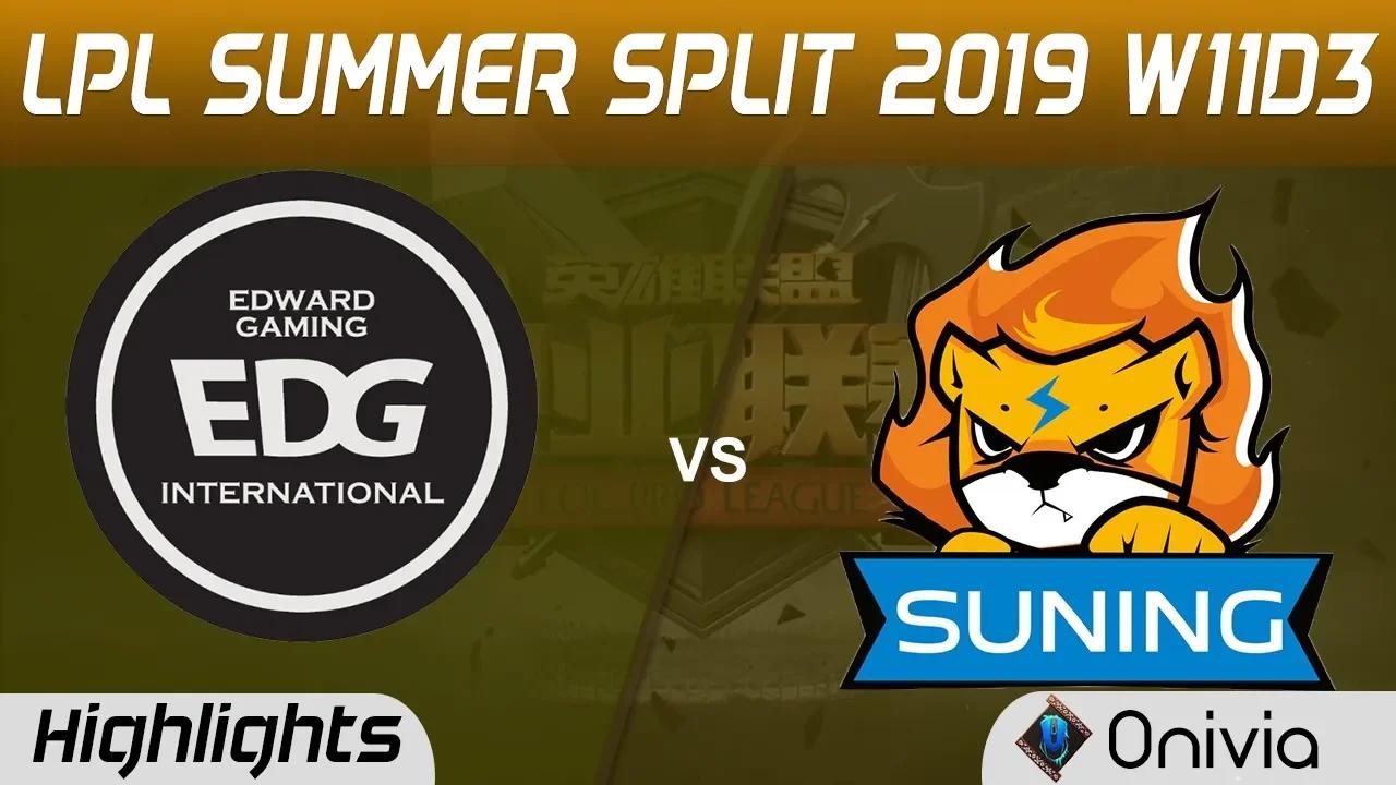 EDG vs SN Highlights Game 2 LPL Summer 2019 W11D3 Edward Gaming vs Suning LPL Highlights by Onivia thumbnail