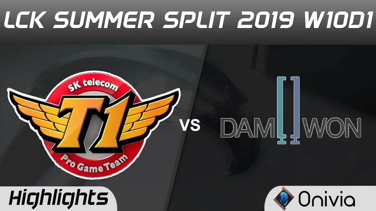 SKT vs DWG Highlights Game 1 LCK Summer 2019 W10D1 SK Telecom T1 vs Damwon Gaming Highlights by Oniv thumbnail