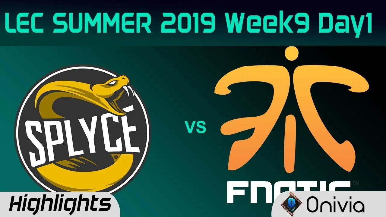 SPY vs FNC Highlights LEC Summer 2019 W9D1 Splyce vs Fnatic LEC Highlights By Onivia thumbnail