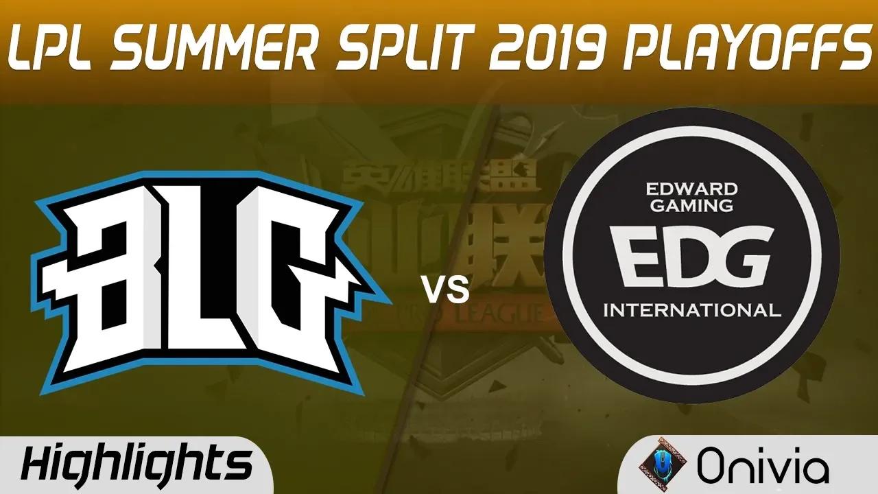 BLG vs EDG Highlights Game 1 LPL Summer 2019 Playoffs Bilibili Gaming vs Edward Gaming LPL Highlight thumbnail