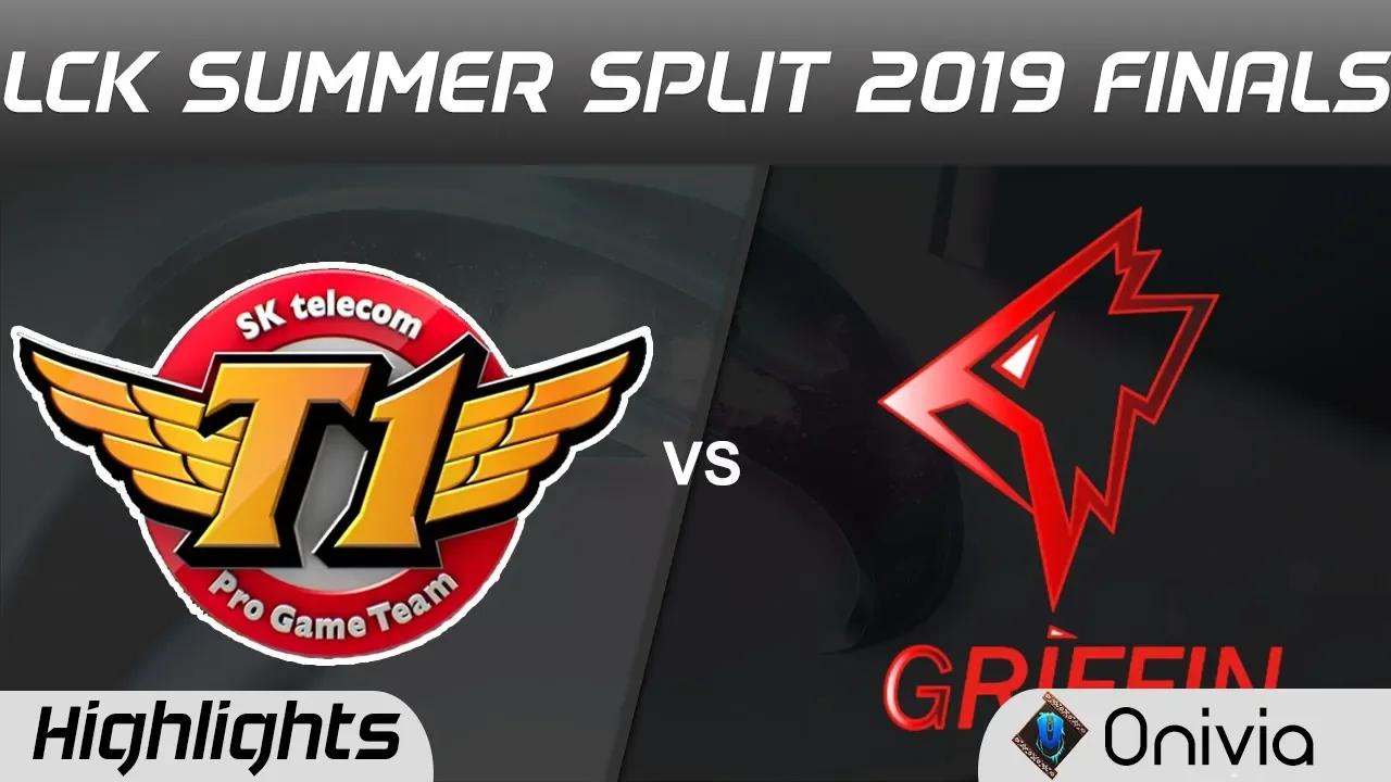 SKT vs GRF Highlights Game 2 LCK Summer 2019 Finals SK Telecom T1 vs Griffin Highlights by Onivia thumbnail