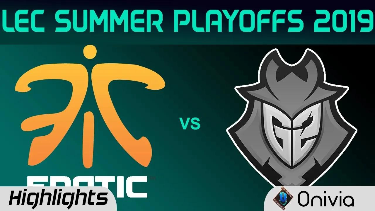 FNC vs G2 Highlights Game 2 LEC Summer 2019 Playoffs Fnatic vs G2 Esports LEC Highlights By Onivia thumbnail