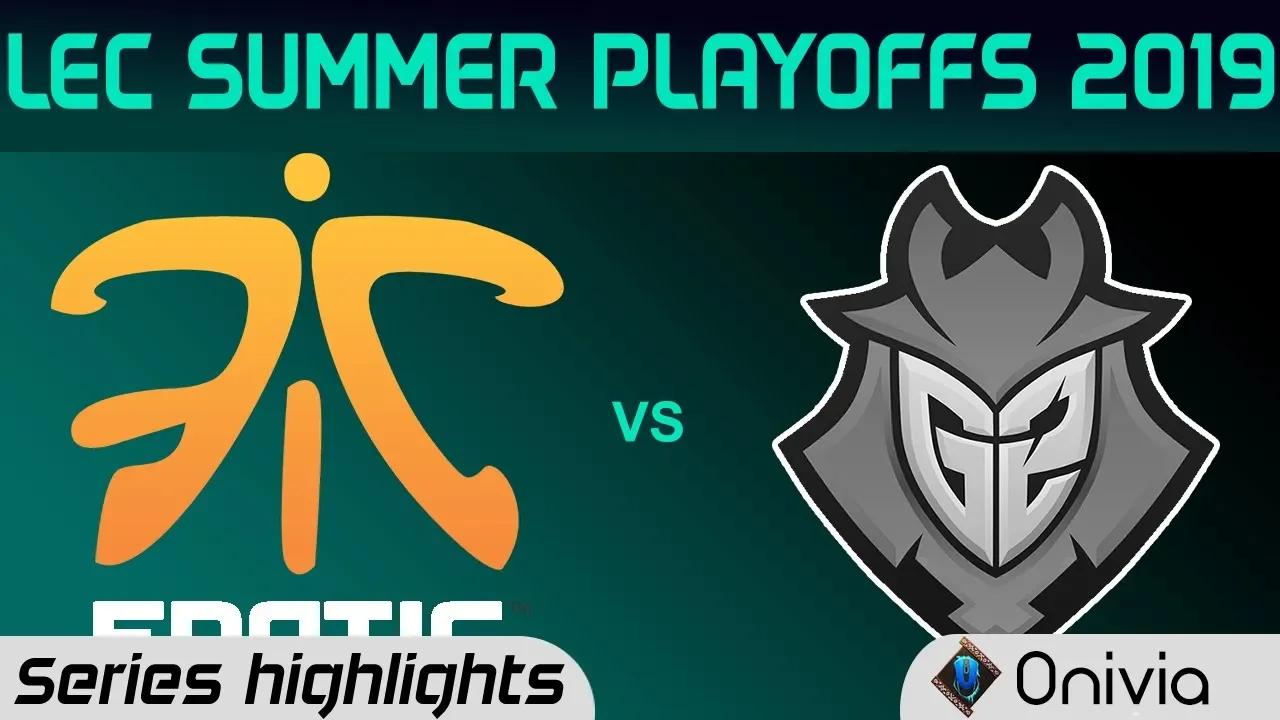 FNC vs G2 Highlights All Games LEC Summer 2019 Playoffs Fnatic vs G2 Esports LEC Highlights By Onivi thumbnail