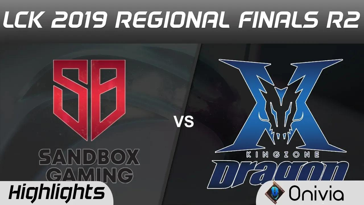 SB vs KZ Highlights Game 2 LCK 2019 Regional Finals SANDBOX Gaming vs KingZone DragonX Highlights by thumbnail