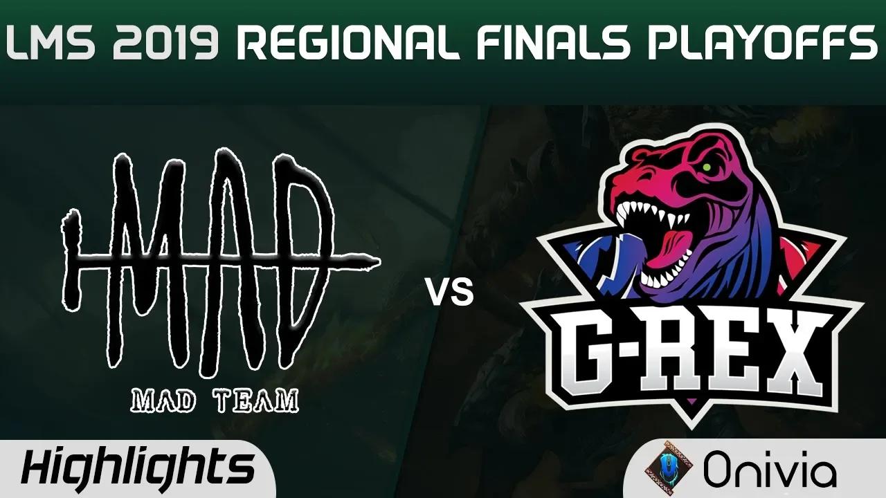 MAD vs GRX Highlights Game 3 LMS 夏季職業聯賽 2019 Regional Finals MAD Team vs G Rex by Onivia thumbnail