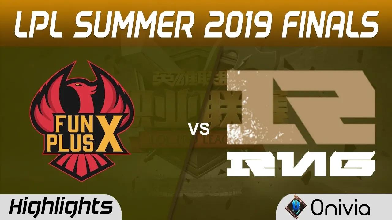 FPX vs RNG Highlights Game 3 LPL Summer 2019 Finals Fun Plus Phoenix vs Royal Never Give Up LPL High thumbnail