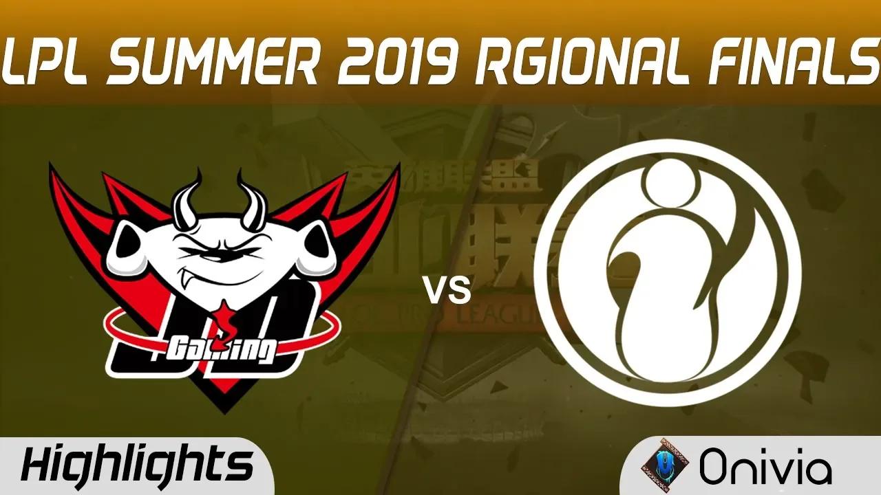 JDG vs IG Highlights Game 1 LPL 2019 Regional Finals JD Gaming vs Invictus Gaming LPL Highlig thumbnail