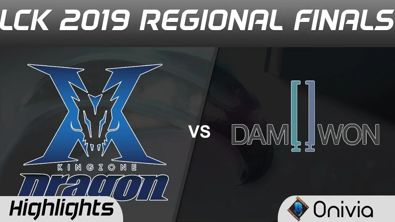 KZ vs DWG Highlights Game 1 LCK 2019 Regional Finals KingZone DragonX vs DAMWON Gaming Highlights by thumbnail